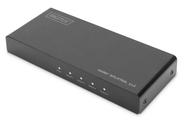 Digitus 4 Port HDMI Çoklayıcı, 4K / 60 Hz, downscaler özellikli<br>Digitus HDMI Splitter, 1 x 4, 4K / 60 Hz with downscaler