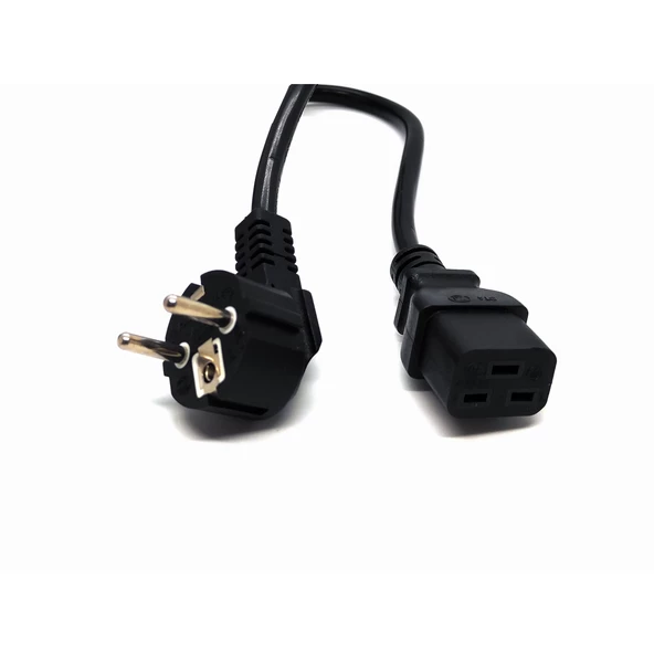 Beek Güç Kablosu, Schuko to C19 1.8 mt H05VV-F 3* 1.5mm2<br>Beek Power Cable Schuko to c19 1.8m, H05VV-F 3*1.5mm2