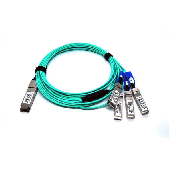 Beek 100G QSFP28 <-> 4x25G SFP, Aktif Fiber Optik Kablo (AOC), 5 metre<br>Beek 100G QSFP28 <-> 4x25G SFP, AOC Cable, 5mt