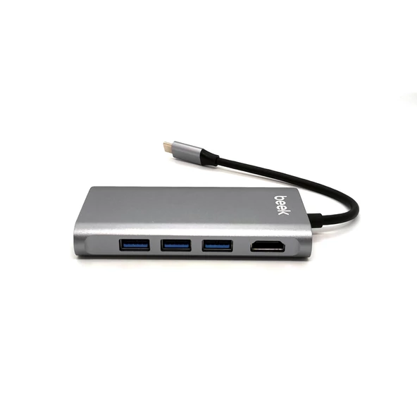 Beek 8 in 1 USB Tip C Docking Station<br>Beek 8 in 1 Type C to Docking Station