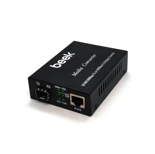 Beek Gigabit Ethernet to Gigabit SFP Media Converter<br>Beek 10/100/1000Base-T to 1000Base-Fx Media Converter, GE SFP Slot