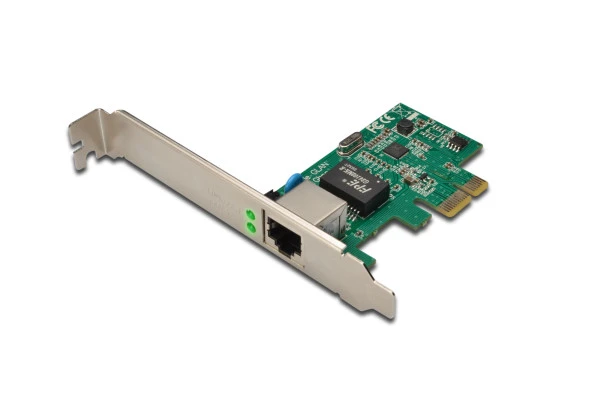 Digitus 1 Port 10/100/1000 Mbps Gigabit PCI Express Ethernet Kartı, 32-bit, Realtek RTL8168E chipset'li, Low Profile Bracket<br>Digitus Gigabit Ethernet PCI Express Card 32-bit, low profile bracket,Realtek RTL8111H