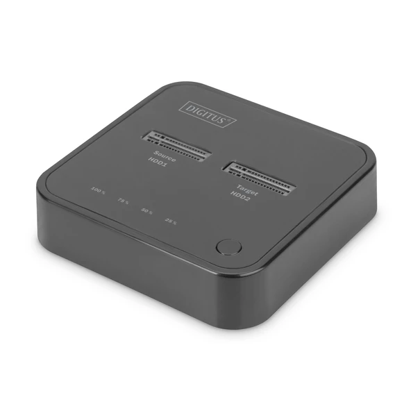 Digitus Çift Yuvalı M.2 NVME SSD'ler için Docking Station, Çevrimdışı Klonlama Özelliği, Bağlantı USB-C<br>Digitus Dual M.2 NVME SSD Docking Station With Offline Clone Function, USB-C