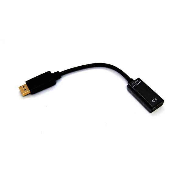 Beek DisplayPort (DP) <-> HDMI Adaptörü, DP Erkek <-> HDMI A Dişi, 4K@60HZ, Altın Kaplama, 0.15 metre<br>Beek DP M/ HDMI F,4K@60HZ,Gold 0.15M