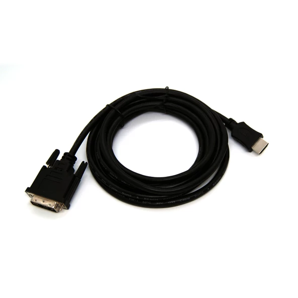 Beek HDMI <-> DVI-D Adaptör Kablosu, HDMI Tip A Erkek <-> DVI -D (18+1) Erkek, 3 metre<br>Beek HDMI/DVI(18+1) M/M,3M