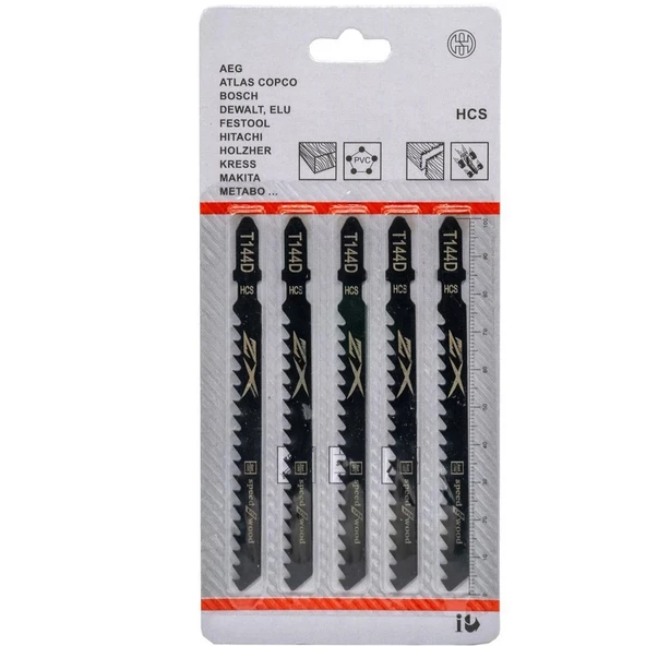 Hızlı Kesim Serisi Ahşap İçin Cnbos T144D Dekupaj Testeresi Bıçağı 5'li Paket Dekupaj Testere Uçları - 4