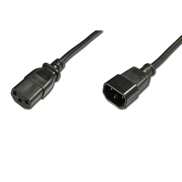 Beek Güç Kablosu Schuko C13 <-> C14, 1.8 metre, H05VV-F 3*1 5mm kare<br>Beek C13-C14 Power Cable 1.8M, H05VV-F 3*1.5mm2