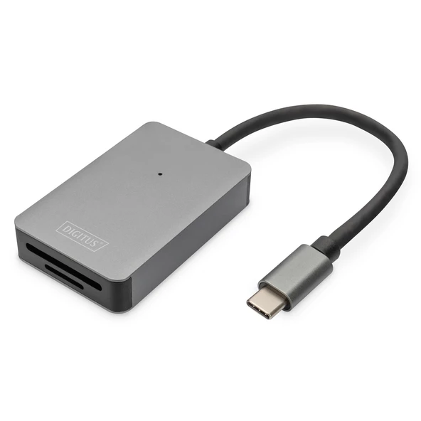 Digitus USB-C Kart Okuyucusu, 2 Port UHS-II SD4.0, TF4.0, 300Mb/s<br>Digitus USB-C Card Reader, 2 Port UHS-II SD4.0, TF4.0, 300Mb/s