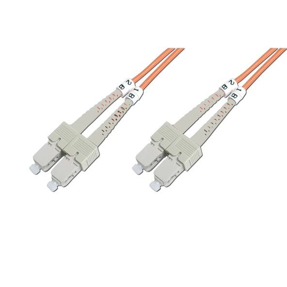 Beek SC - SC Fiber Optik Patch Kablo, Multimode OM 2 50/125 Duplex, 3.0mm, LSZH, 15 metre<br>Beek SC/UPC-SC/UPC, MM OM2 50/125 DX, 3.0mm, LSZH, 15M