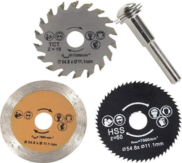 Dremel Testere Hss Dairesel Testere 3 Lü Set Metal Ahşap Seramik Kesici 5.8mm