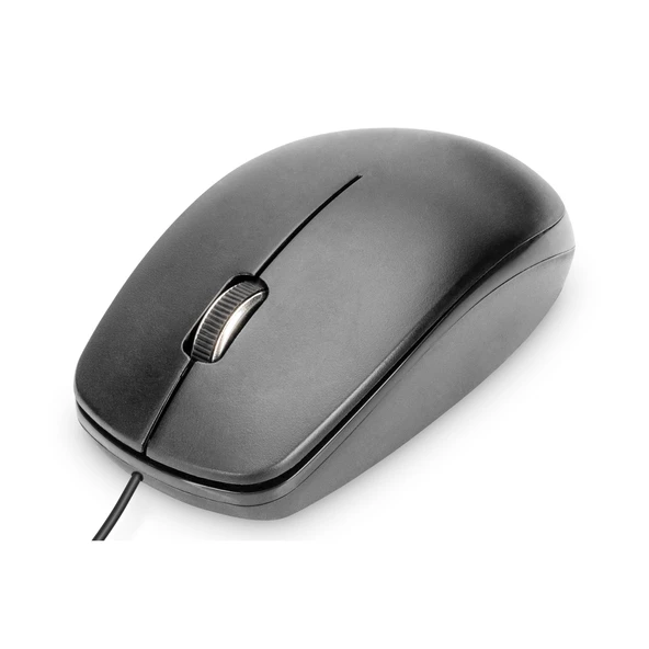 Digitus USB Mouse, Kablolu, 3 Düğmeli, 1200 dpi<br>Digitus USB Mouse with cable, 3 Buttons, 1200 dpi