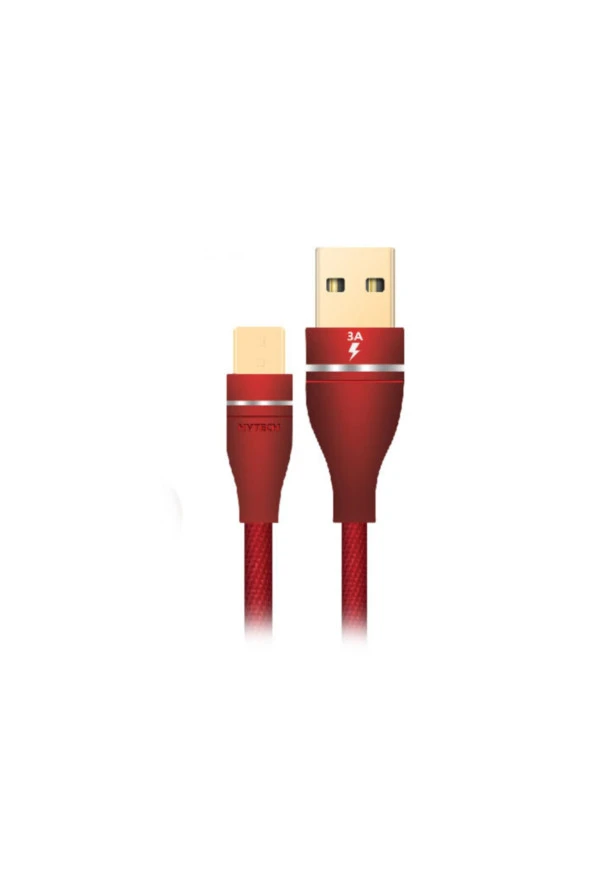 Hy-x220 3a Micro Usb 1m Kırmızı Data Şarj Kablosu