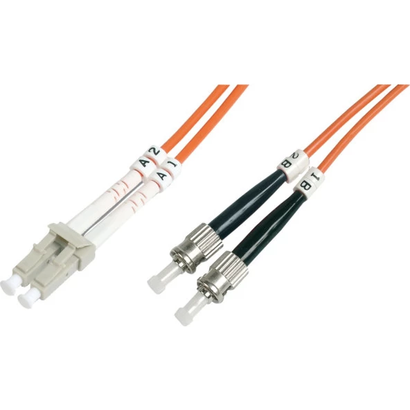 Beek LC-ST Fiber Optik Patch Kablo, Multimode OM 2 50/125 Duplex, 3.0mm, LSZH, 5 metre