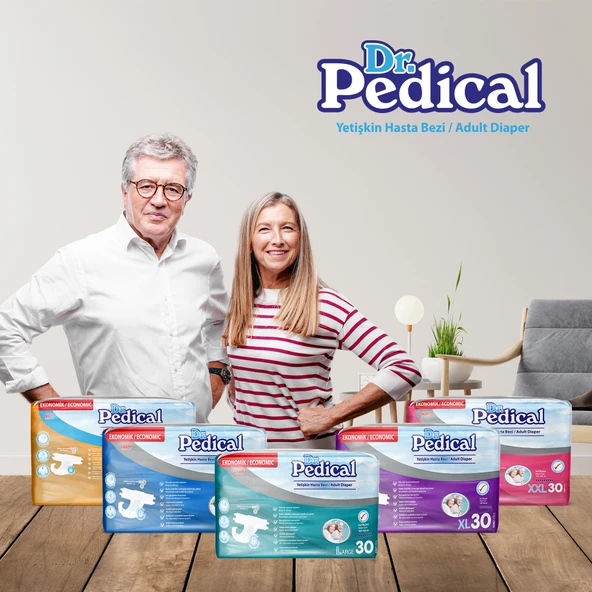 Dr. Pedical Belbantlı Büyük Boy L 30'lu 4 Adet Hasta Bezi - 5
