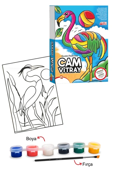 Hayal Sepeti Cam Vitray Boyama Sanatı, Glass Painting - 11