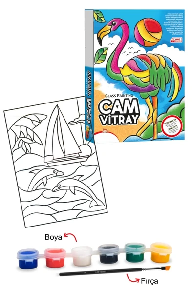 Hayal Sepeti Cam Vitray Boyama Sanatı, Glass Painting - 9