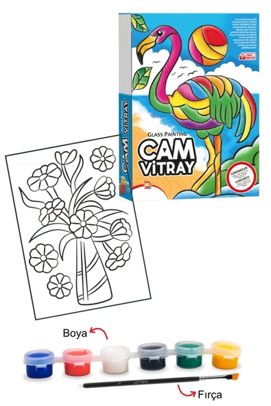 Hayal Sepeti Cam Vitray Boyama Sanatı, Glass Painting - 12