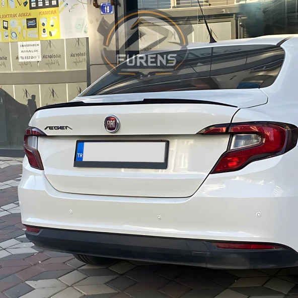 Fiat Egea Bagaj Üstü Yarasa Spoiler Piano Black 2015-2023 Uyumlu