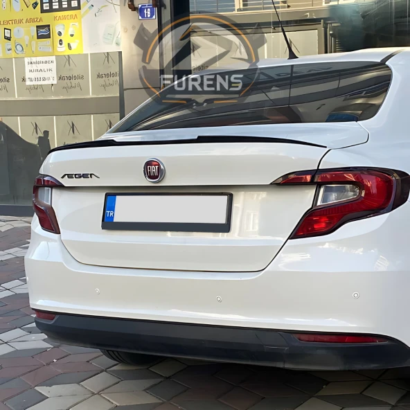 Fiat Egea Bagaj Üstü Yarasa Spoiler Piano Black 2015-2023 Uyumlu - 2
