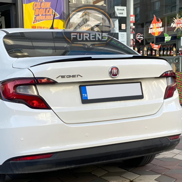 Fiat Egea Bagaj Üstü Yarasa Spoiler Piano Black 2015-2023 Uyumlu - 3