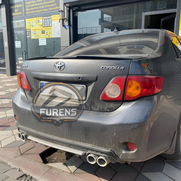 Toyota Corolla 2007 - 2011 Bagaj Üstü Slim Yarasa Spoiler Parlak Siyah - Resim 2