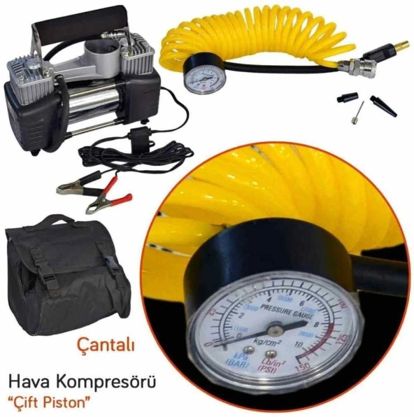 Hava Kompresörü Çift Pistonlu Çantalı Niken - 4