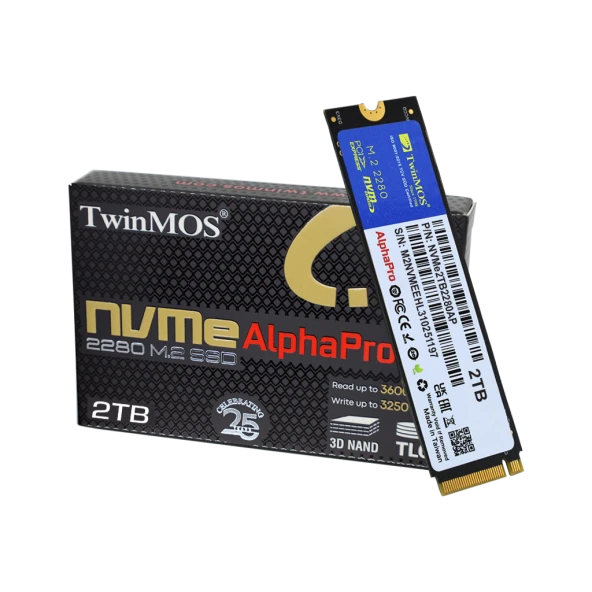 TwinMOS 2TB M.2 PCIe Gen3 NVMe SSD (3600-3250Mb/s) TLC 3DNAND