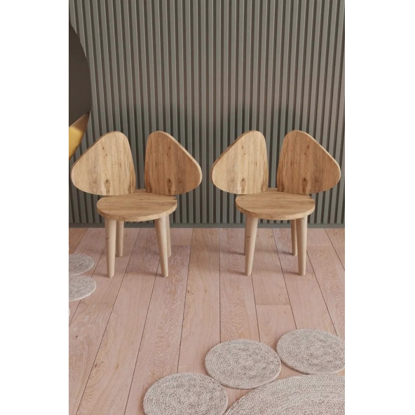 Yüceer Home Montessori Çekmeceli Aktivite Masası ve 2 Sandalye Çalışma Seti Atlantik Çam - 3