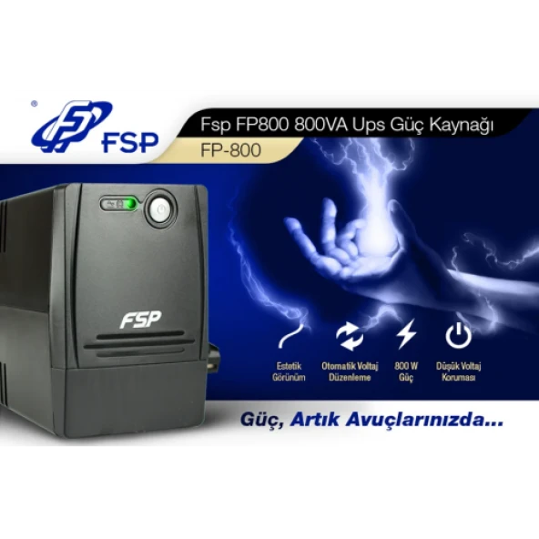 FSP FP800 800VA Line Interactive UPS 1x9A Akü