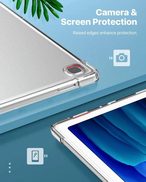 Samsung Galaxy Tab A7 10.4 T500 T505 T507 Kılıf Darbelere Dayanıklı Şeffaf Kapak - 6