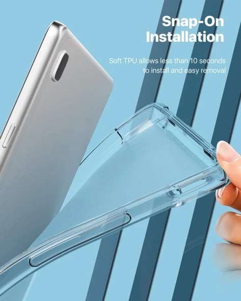 Samsung Galaxy Tab A7 10.4 T500 T505 T507 Kılıf Darbelere Dayanıklı Şeffaf Kapak - 4