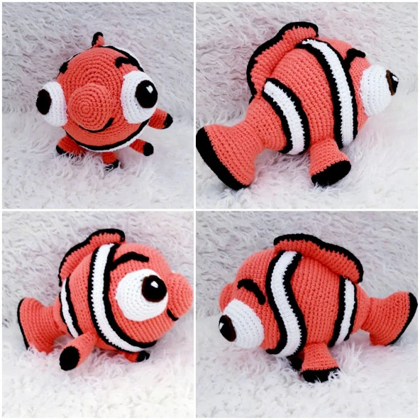 Kayıp Balık Nemo Amigurumi Organik Oyuncak - 1