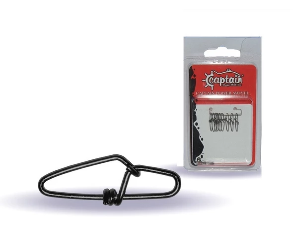 Captain 5017 Sahte Yem Klipsi Snap Strong Black Nikel 10'lu Paket