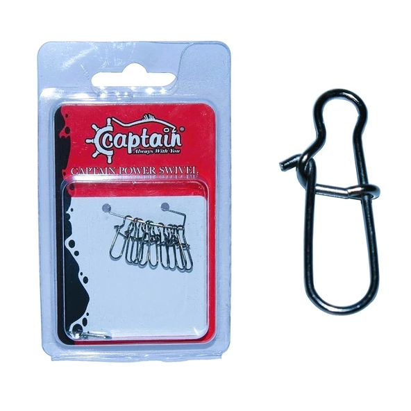 Captain 5015 Sahte Yem Klipsi Snap İnox Black Nikel 10'lu Paket