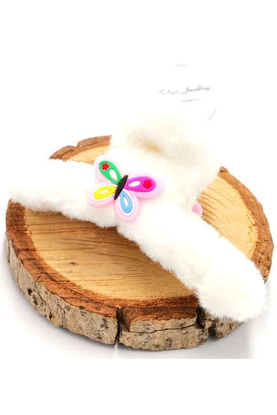 Renkli Figürlü Peluş Toka ürün görseli