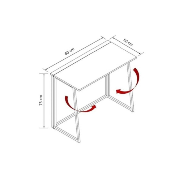 Fahrettin KüçükWork Katlanabilir Pratik Çalışma Masası Bilgisayar Masası Çizim Masası - 5