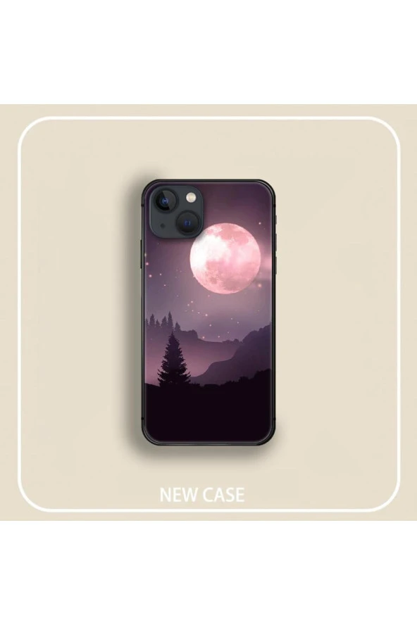 İPHONE 14 PLUS UYUMLU AY IŞIĞI DESENLİ LANSMAN KORUYUCU KILIF - 1