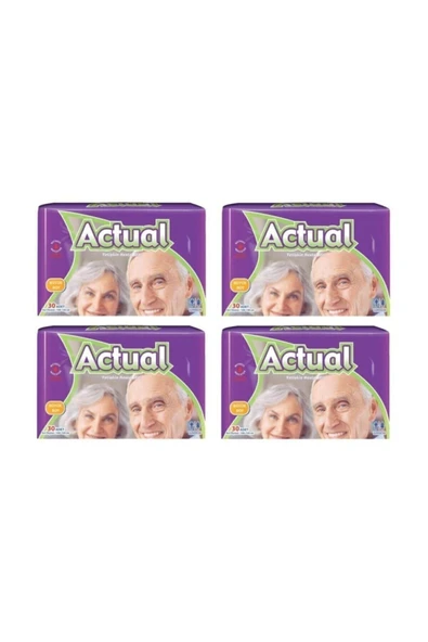 ACTUAL Yetişkin Hasta Bezi Bel Bantlı Bağlamalı L-büyük Boy 120 Adet (4 PAKET*30) ürün görseli 1