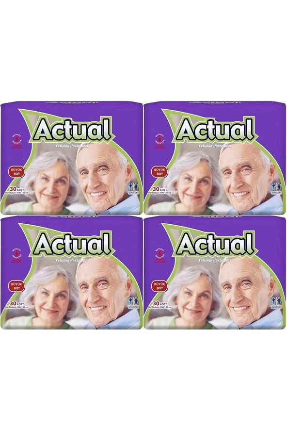 ACTUAL Yetişkin Hasta Bezi Bel Bantlı L-Büyük 120 Adet