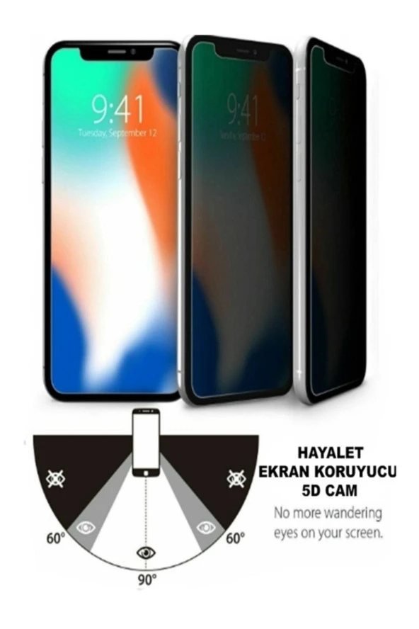 Iphone 13 Mini Uyumlu  Fit Hard Mat Privacy Cam Ekran Koruyucu