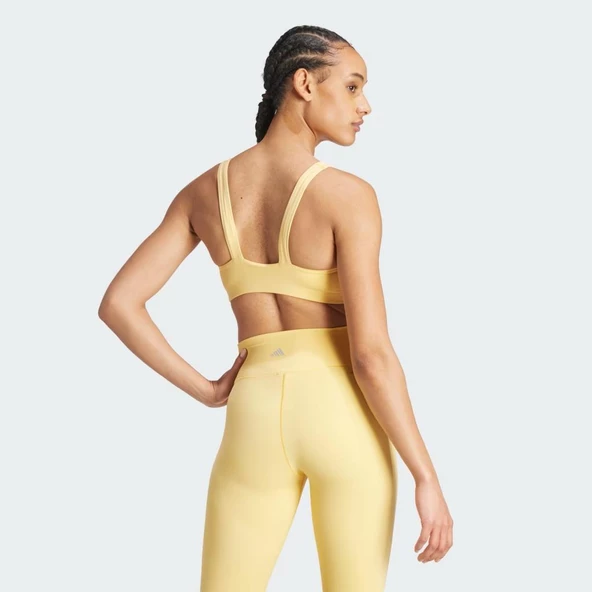 Adidas IU1672 All Me Luxe Medıum-Support Bra Sarı - 4