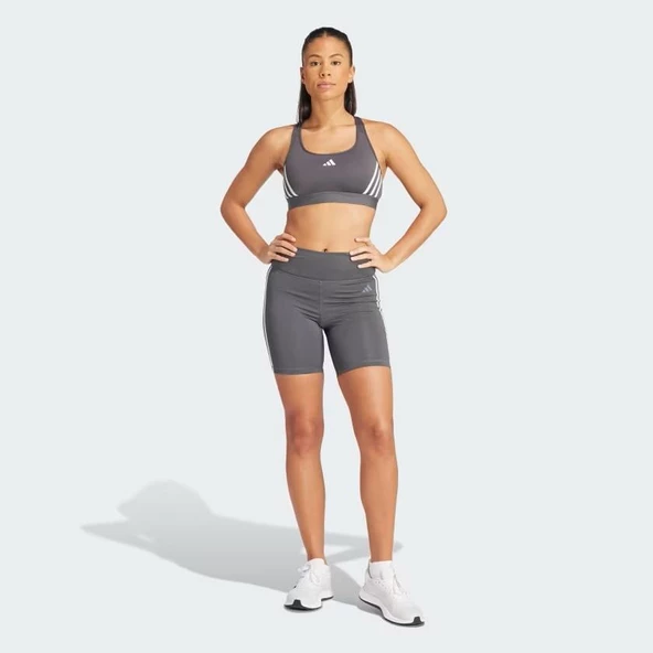 Adidas IU1708 Power Impact Train Medium-Support 3-Stripes Bra Siyah - 4