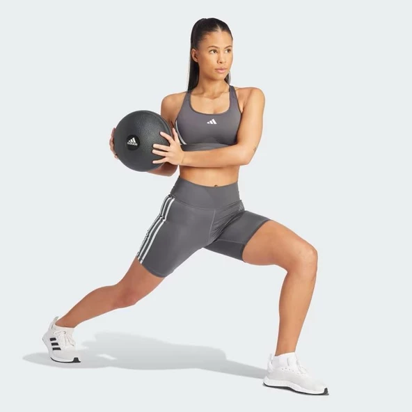 Adidas IU1708 Power Impact Train Medium-Support 3-Stripes Bra Siyah - 3