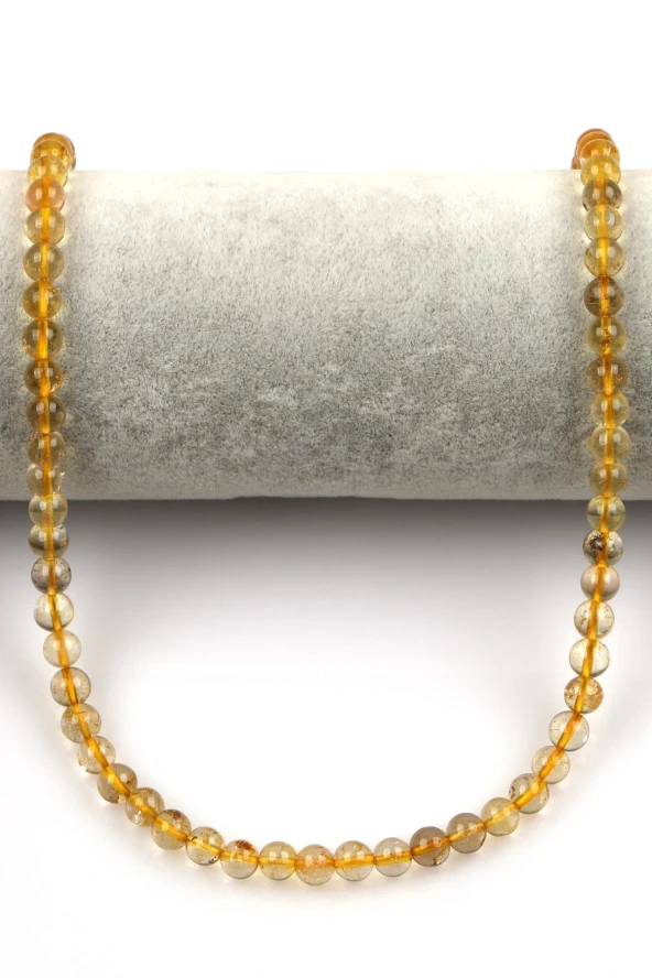 Gold Rutil Kuvars Doğal Taş Dizi 6 mm Küre Kesim - Resim 2