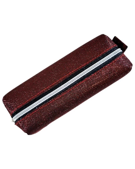 Yuga Makyaj Çantası Simli Desenli Bordo - 2