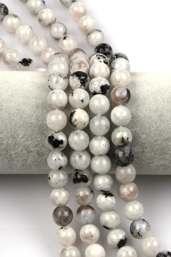 Ay Taşı Doğal Taş Dizi 10 mm Küre Kesim ürün görseli