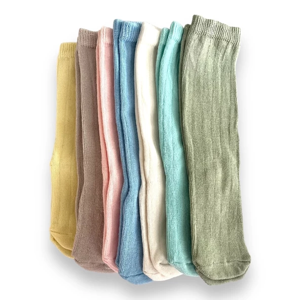 Kukita 6 lı Dizaltı Çorap Seti (Karışık Renkli )