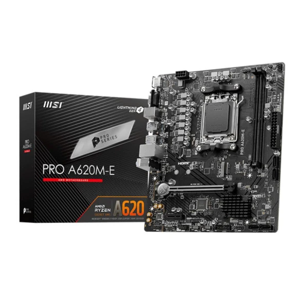 MSI PRO A620M-E DDR5 6800MHz AM5 Micro ATX Anakart