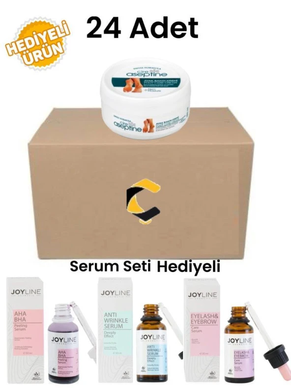 Cire Aseptine Ayak Bakım Kremi 150 Ml 24 Adet+Joy Line 3'Lü Set