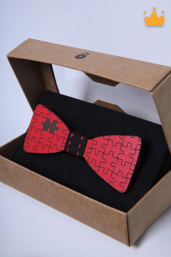 Babyhola 1-16 Yaş Ahşap Erkek Çocuk Papyon Doğum Günü Kutulu Bayramlık Takım Elbise Papyonu - 2